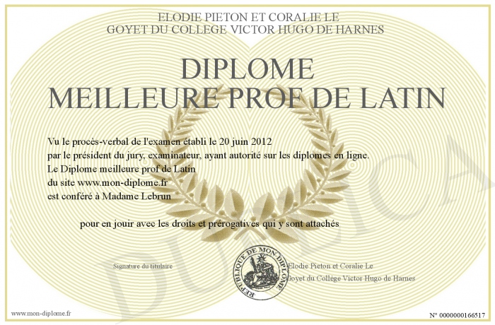 diplome universitaire latin